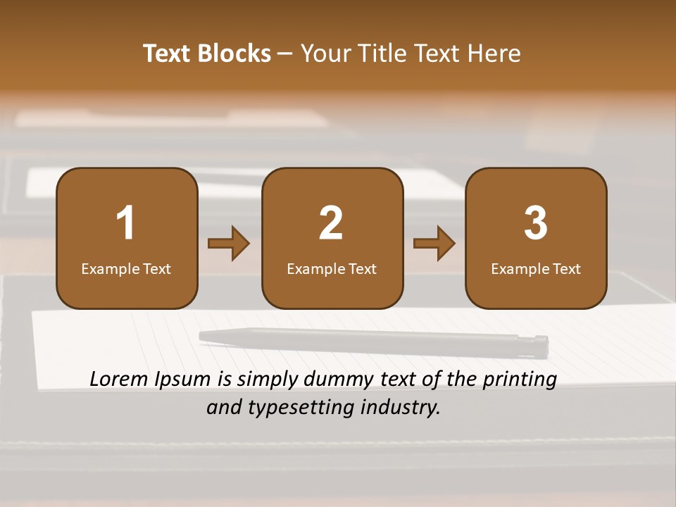 A Table With A Pen And Paper On It PowerPoint Template