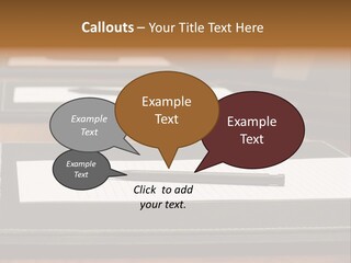 A Table With A Pen And Paper On It PowerPoint Template