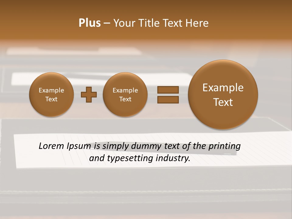 A Table With A Pen And Paper On It PowerPoint Template