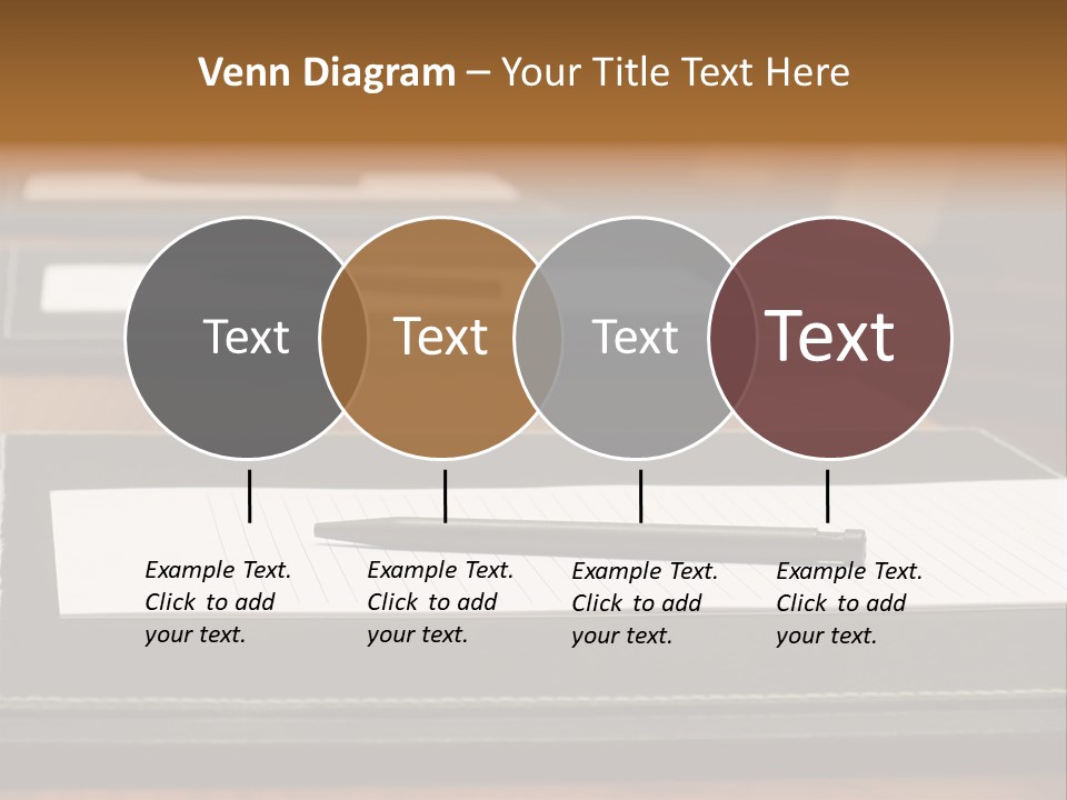A Table With A Pen And Paper On It PowerPoint Template