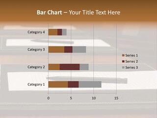 A Table With A Pen And Paper On It PowerPoint Template