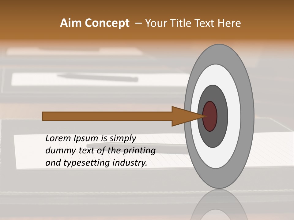 A Table With A Pen And Paper On It PowerPoint Template