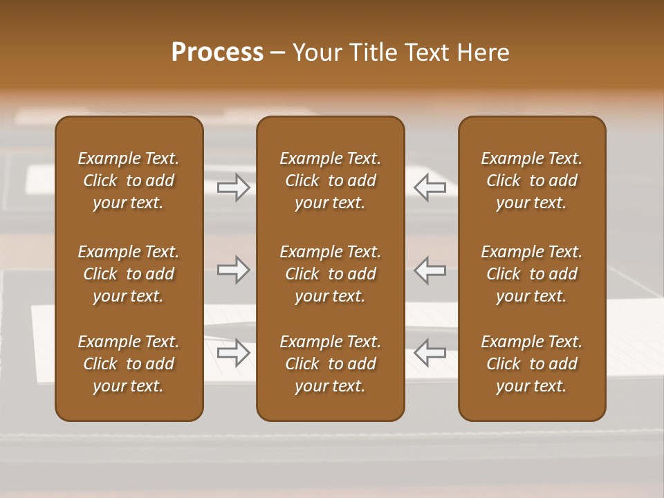 A Table With A Pen And Paper On It PowerPoint Template