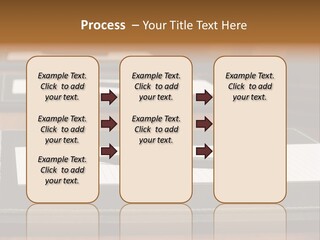 A Table With A Pen And Paper On It PowerPoint Template
