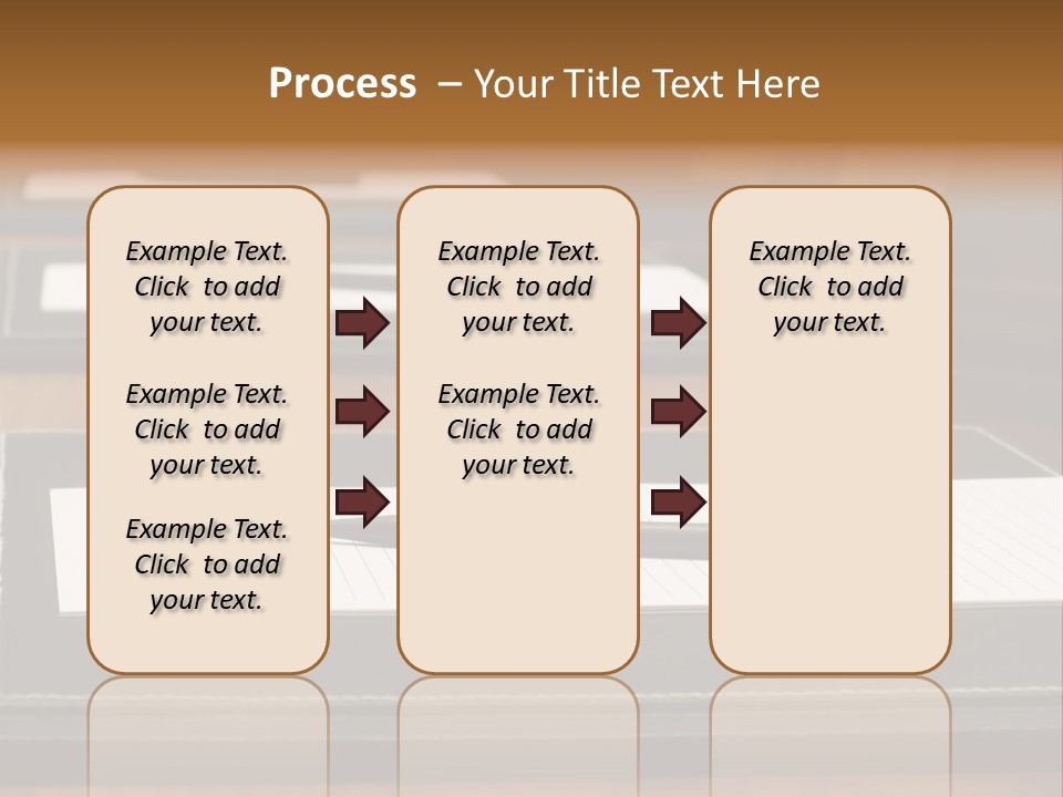 A Table With A Pen And Paper On It PowerPoint Template