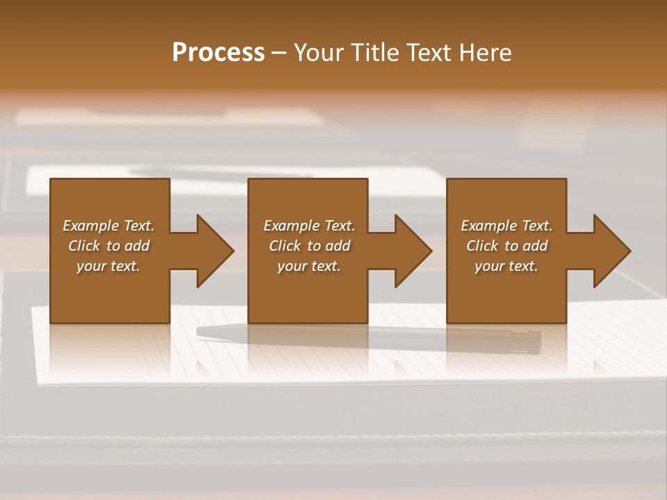 A Table With A Pen And Paper On It PowerPoint Template