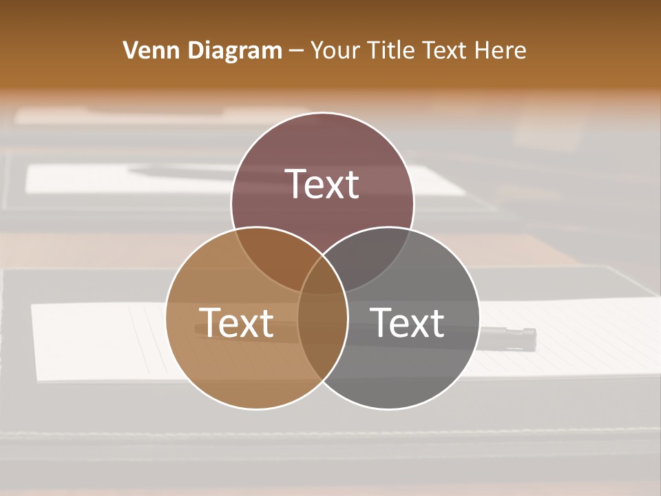 A Table With A Pen And Paper On It PowerPoint Template