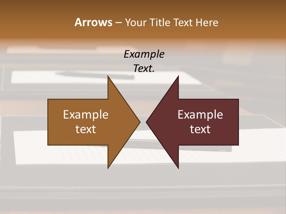A Table With A Pen And Paper On It PowerPoint Template