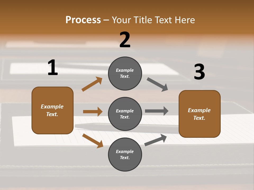 A Table With A Pen And Paper On It PowerPoint Template