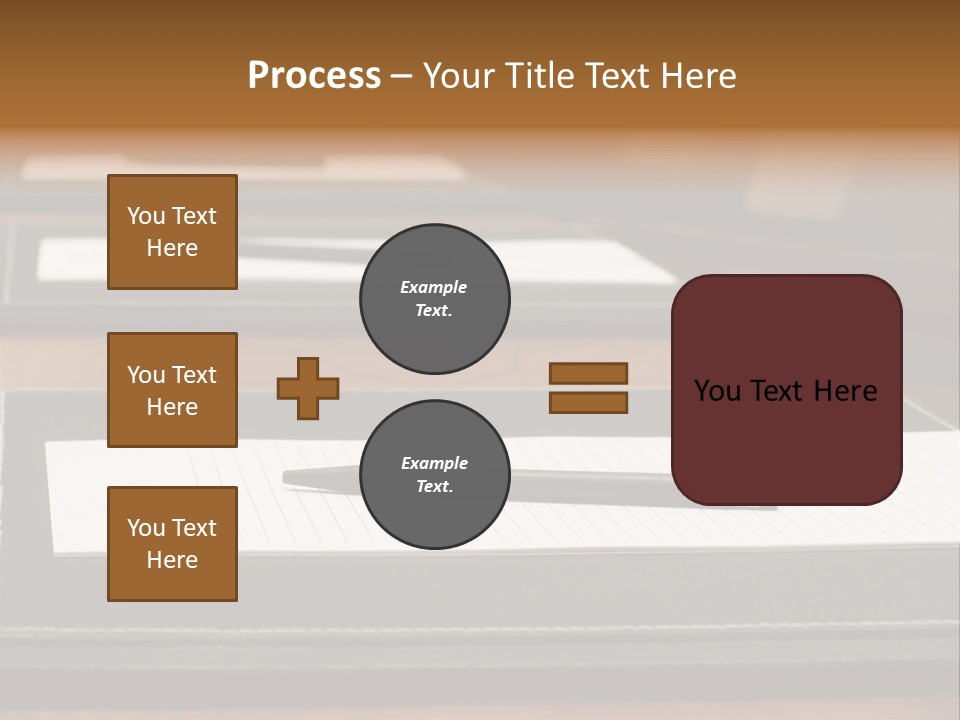 A Table With A Pen And Paper On It PowerPoint Template