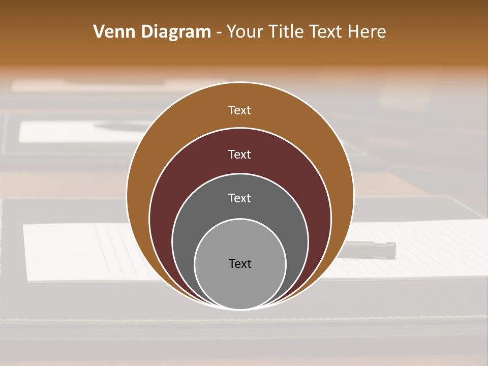 A Table With A Pen And Paper On It PowerPoint Template