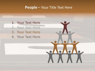 A Table With A Pen And Paper On It PowerPoint Template