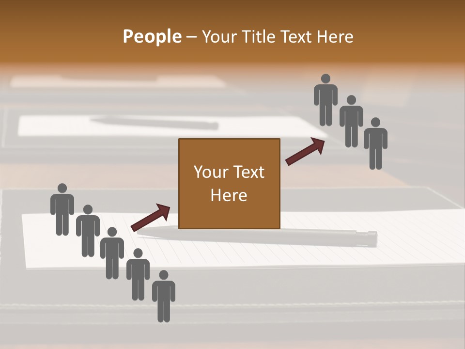A Table With A Pen And Paper On It PowerPoint Template