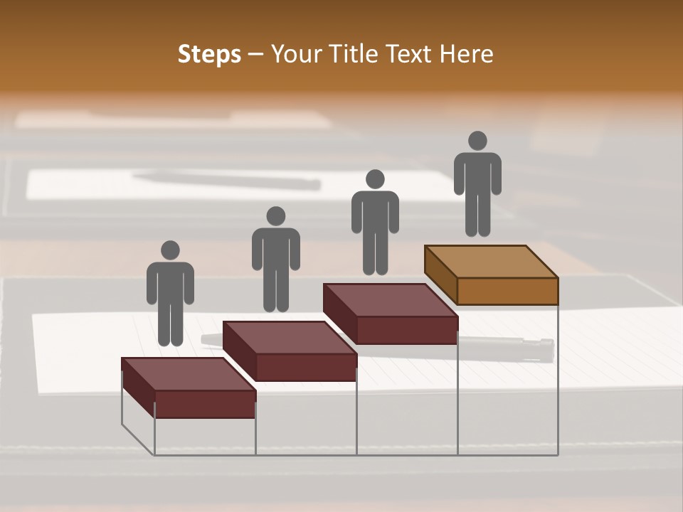 A Table With A Pen And Paper On It PowerPoint Template