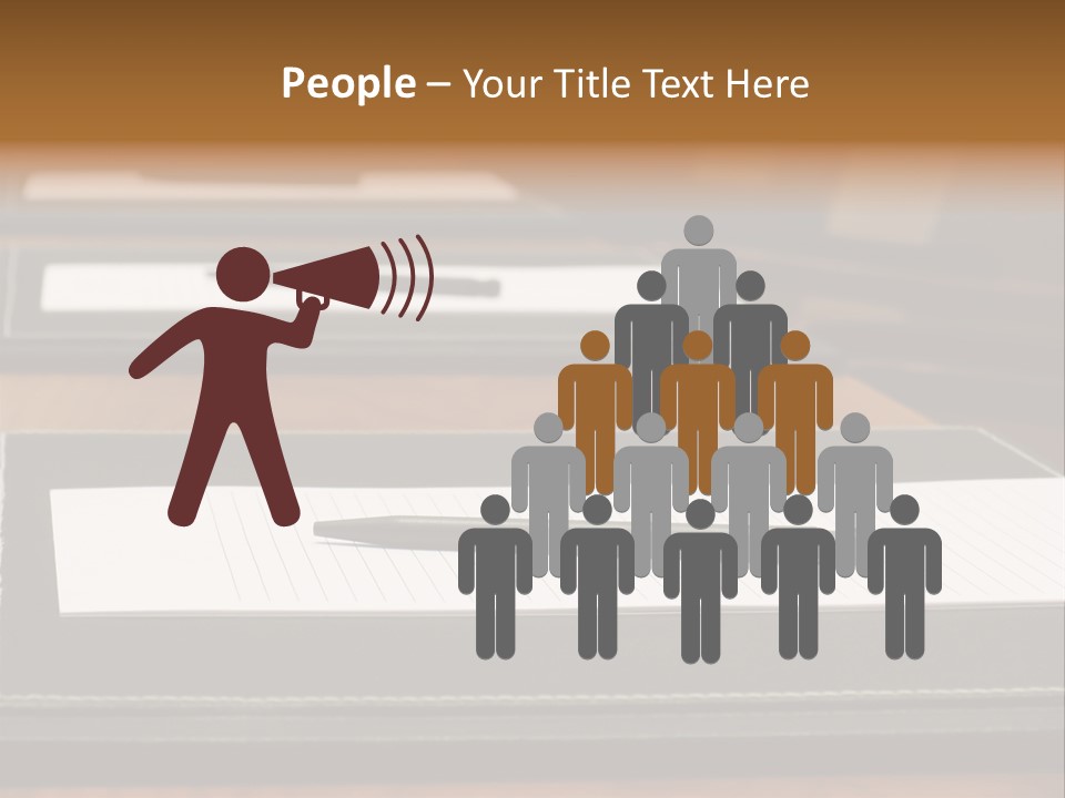 A Table With A Pen And Paper On It PowerPoint Template