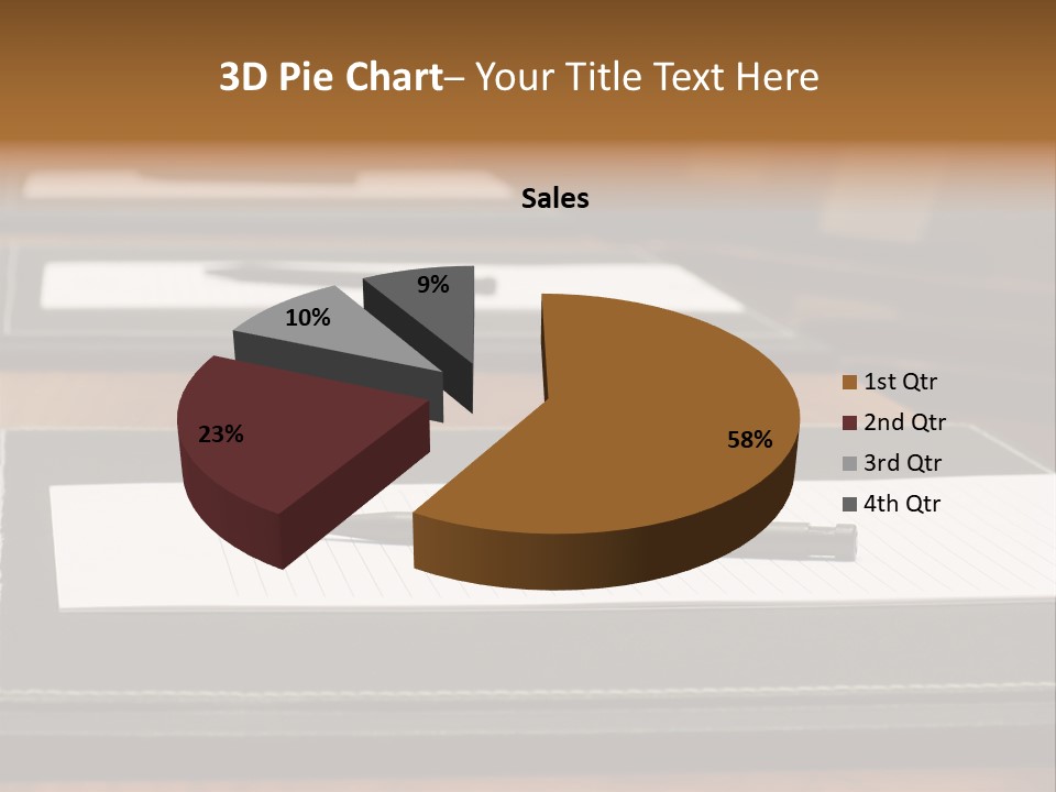 A Table With A Pen And Paper On It PowerPoint Template