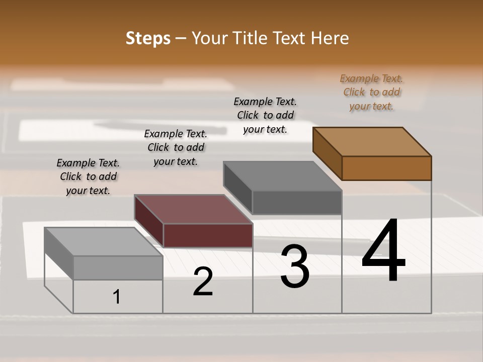 A Table With A Pen And Paper On It PowerPoint Template
