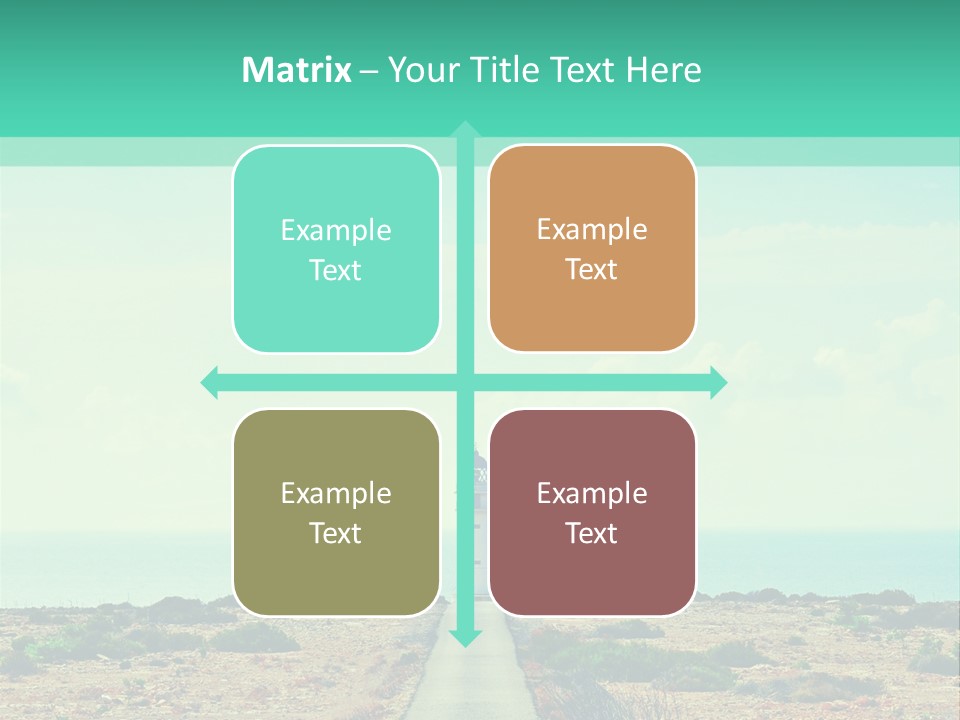 Ocean Islands Path PowerPoint Template