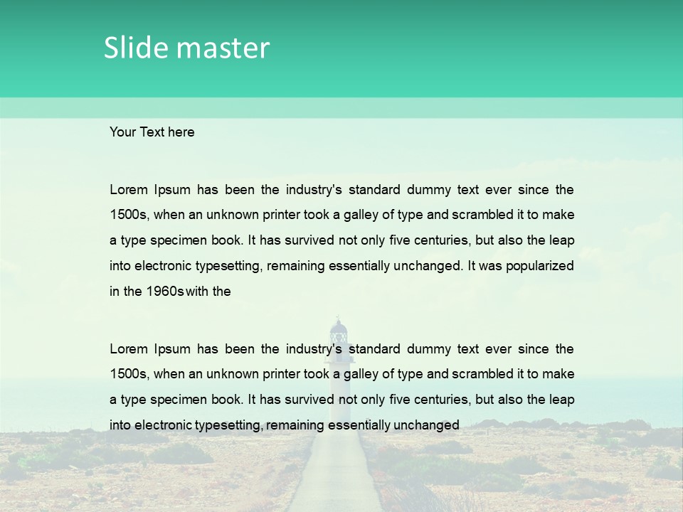 Ocean Islands Path PowerPoint Template