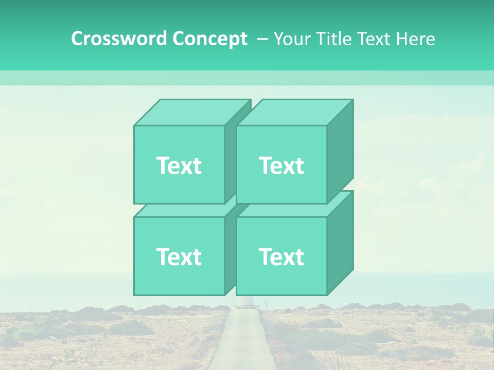Ocean Islands Path PowerPoint Template