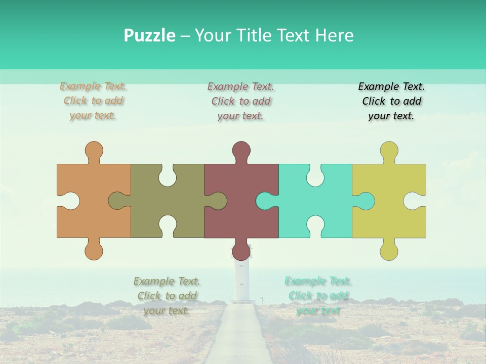 Ocean Islands Path PowerPoint Template