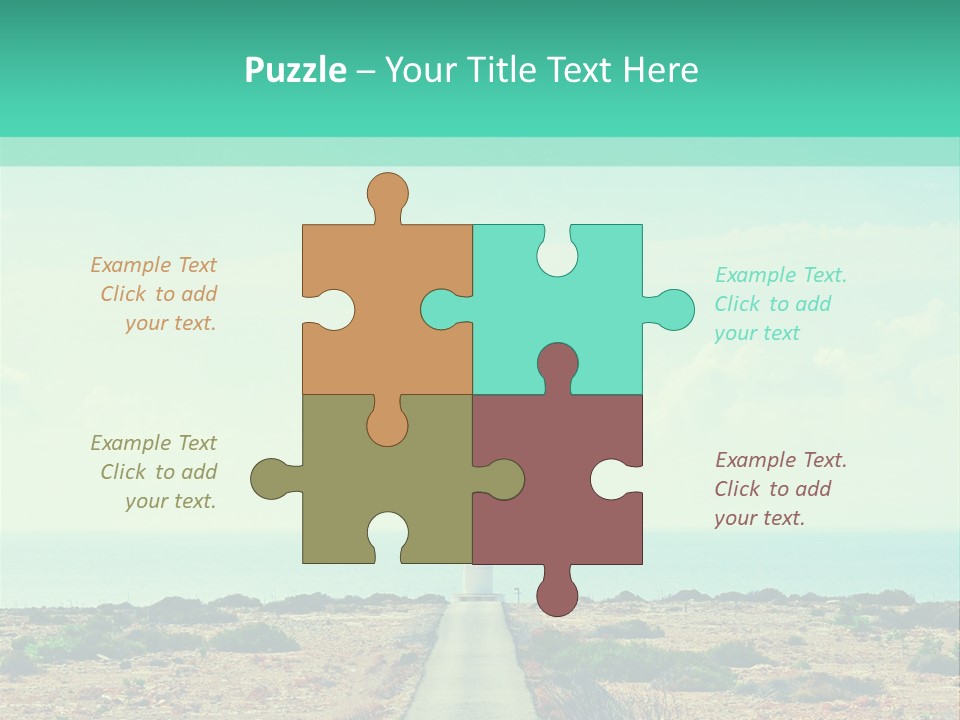 Ocean Islands Path PowerPoint Template