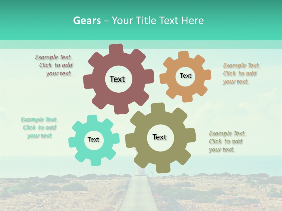 Ocean Islands Path PowerPoint Template