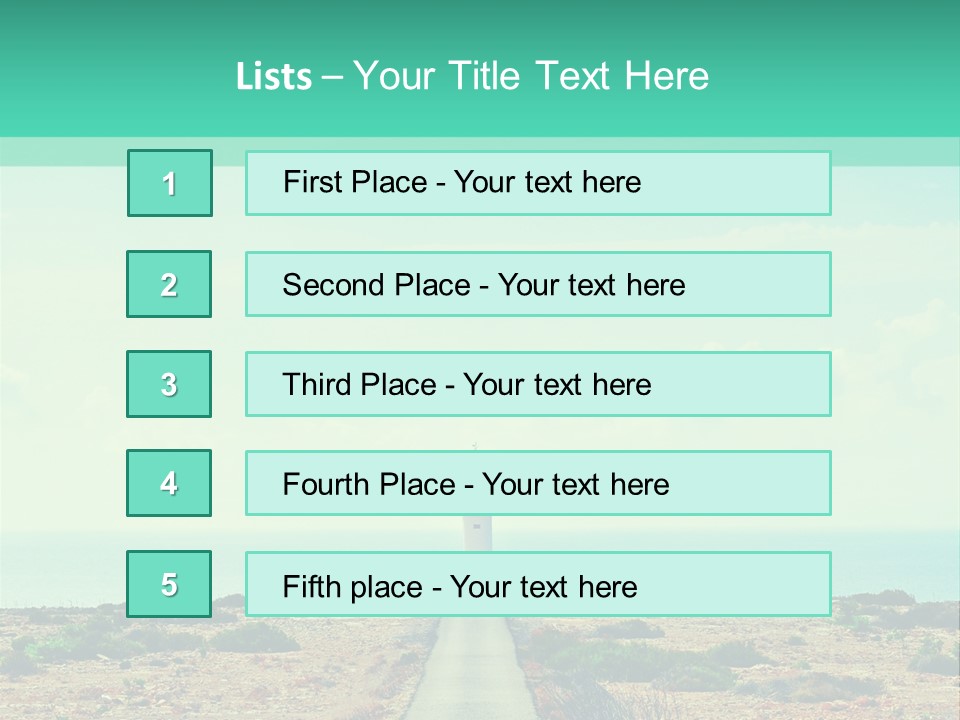 Ocean Islands Path PowerPoint Template