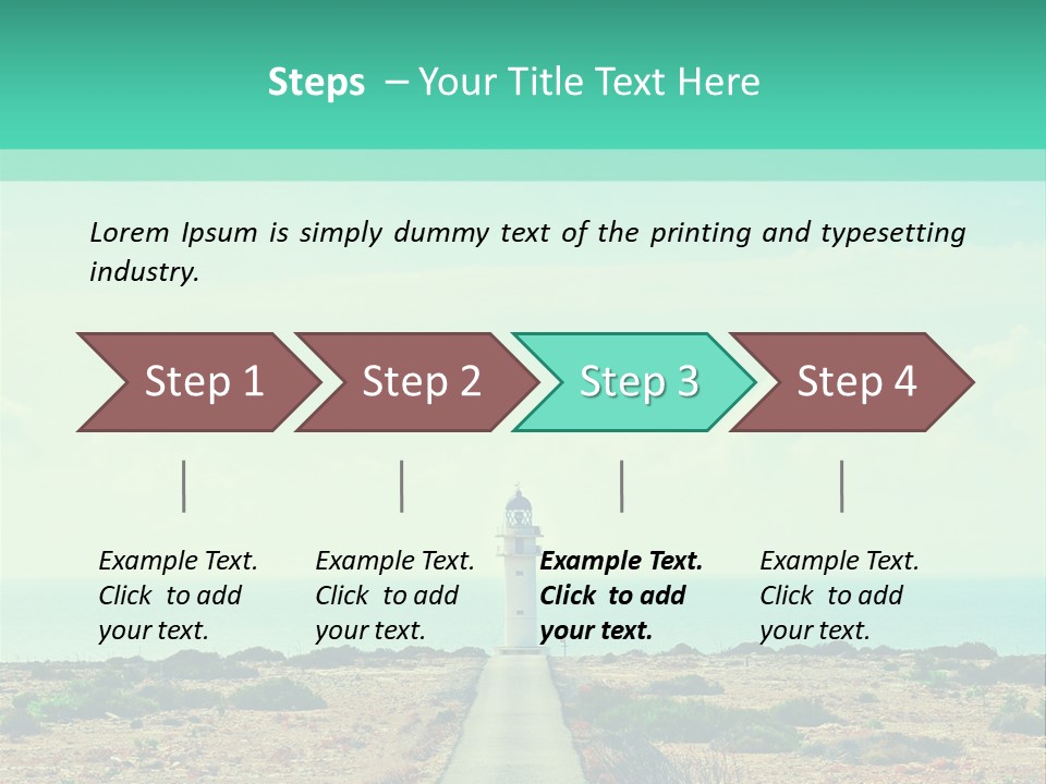 Ocean Islands Path PowerPoint Template