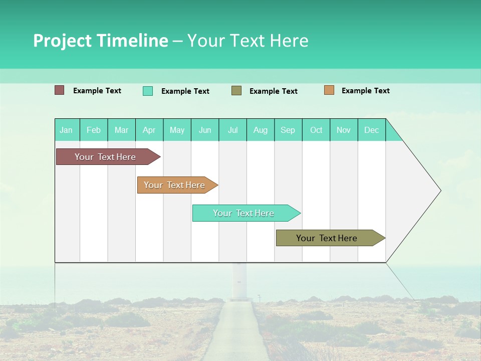 Ocean Islands Path PowerPoint Template