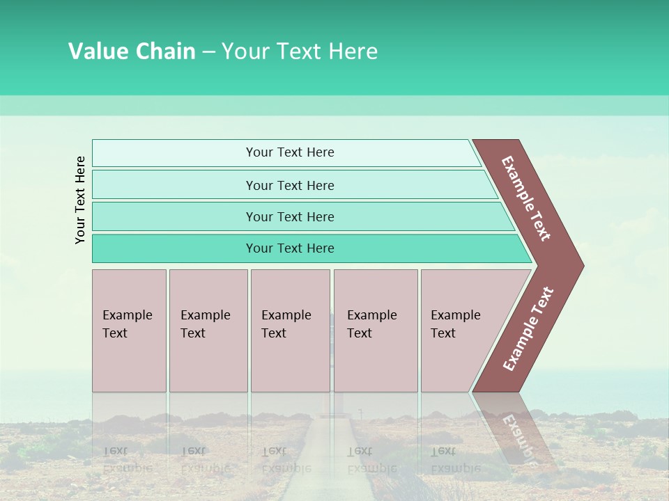 Ocean Islands Path PowerPoint Template