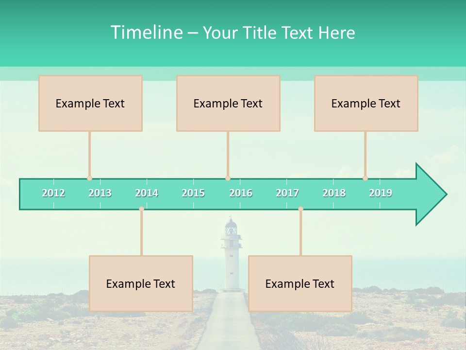 Ocean Islands Path PowerPoint Template