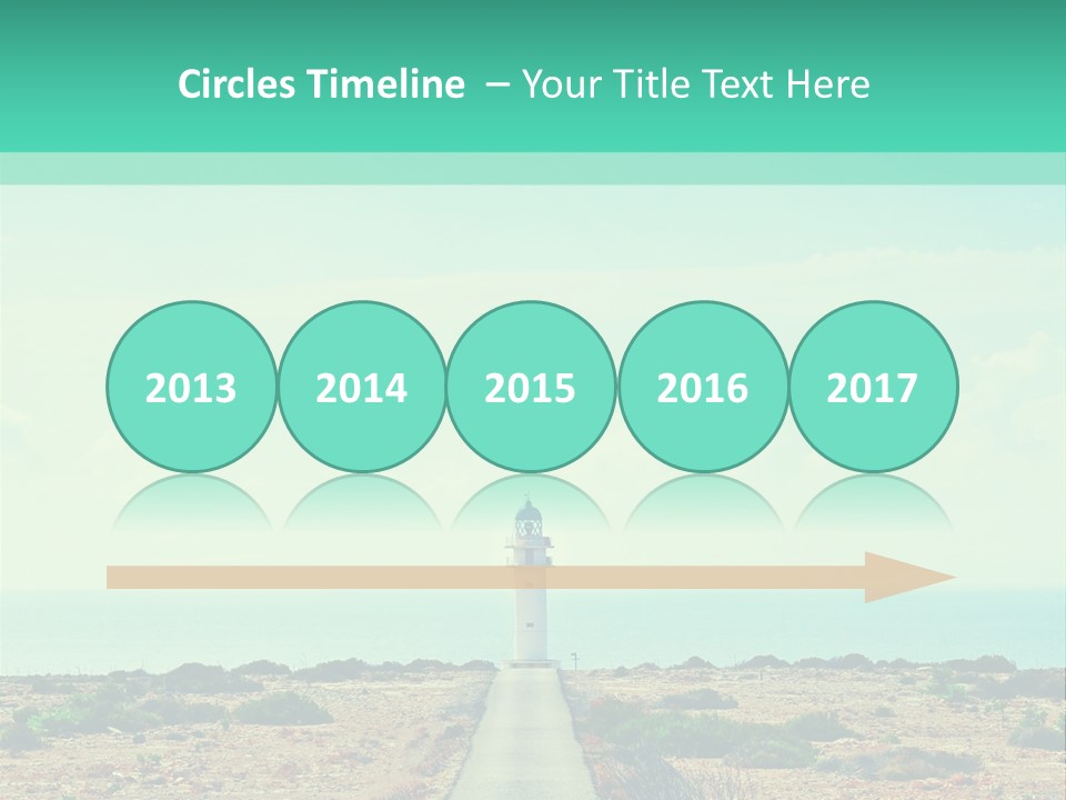 Ocean Islands Path PowerPoint Template