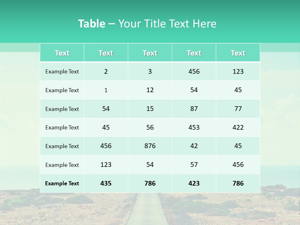Ocean Islands Path PowerPoint Template