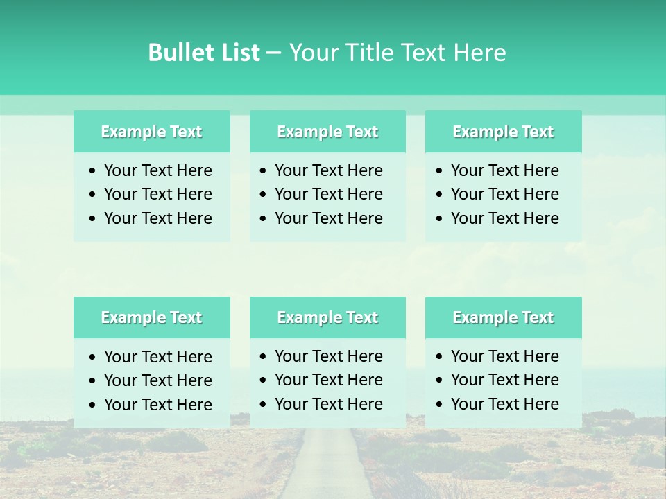 Ocean Islands Path PowerPoint Template