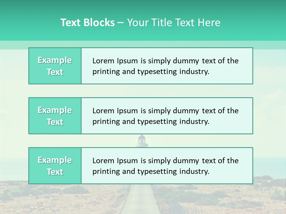 Ocean Islands Path PowerPoint Template