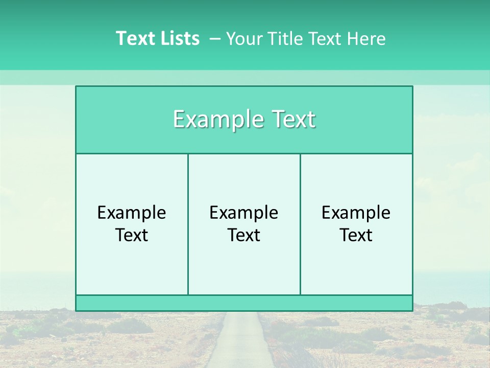 Ocean Islands Path PowerPoint Template