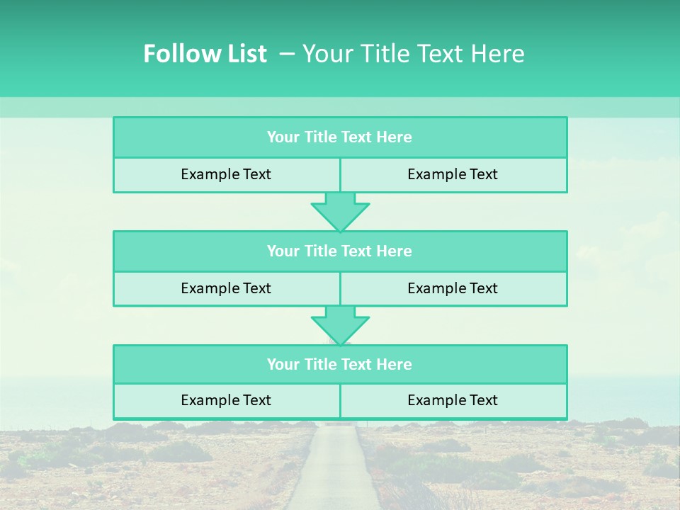 Ocean Islands Path PowerPoint Template