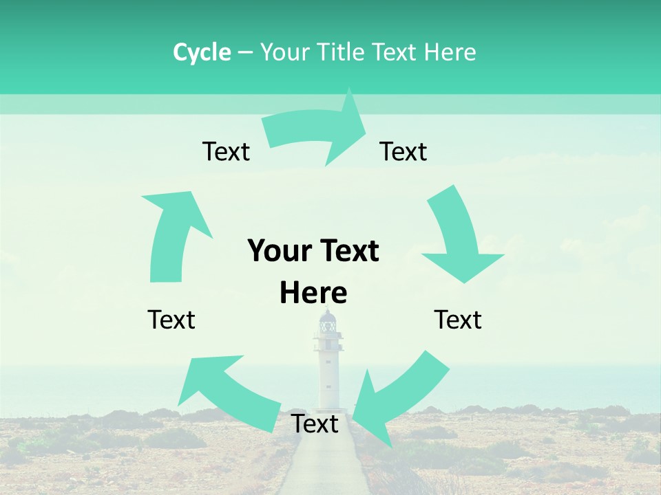 Ocean Islands Path PowerPoint Template