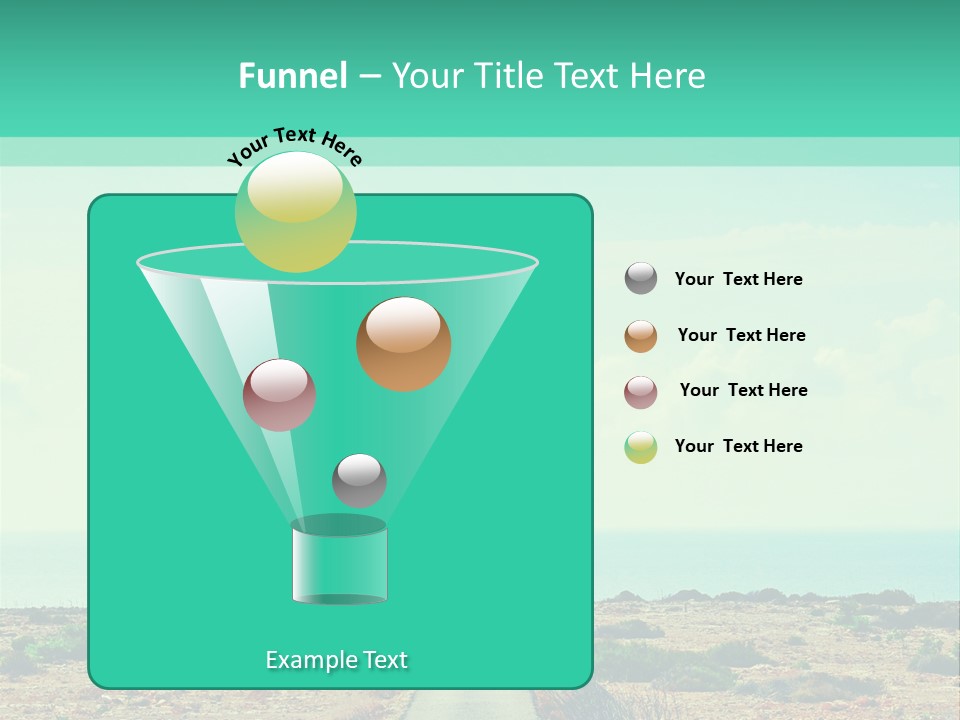 Ocean Islands Path PowerPoint Template