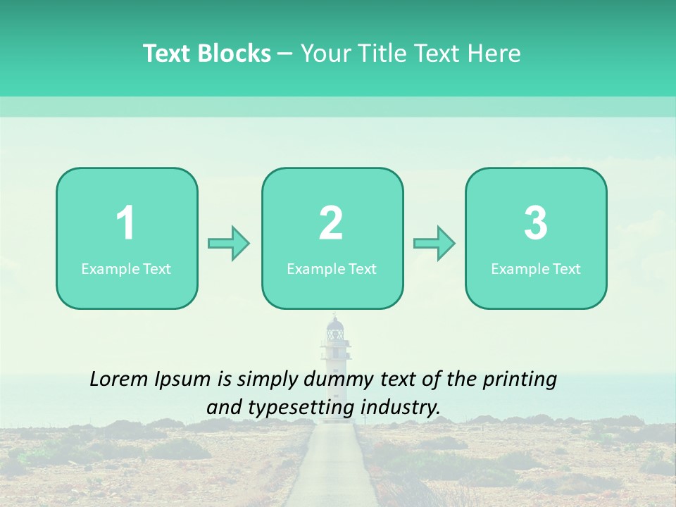Ocean Islands Path PowerPoint Template