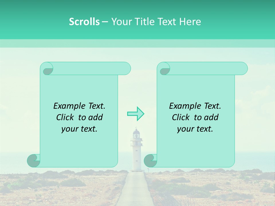 Ocean Islands Path PowerPoint Template