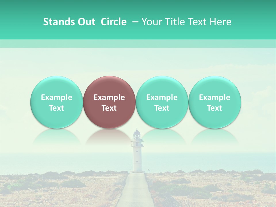 Ocean Islands Path PowerPoint Template