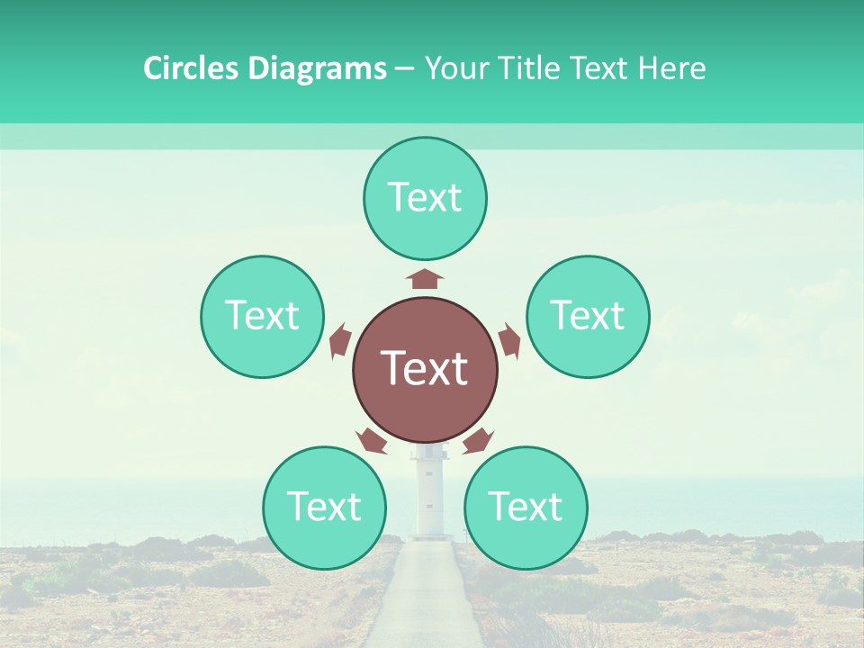 Ocean Islands Path PowerPoint Template