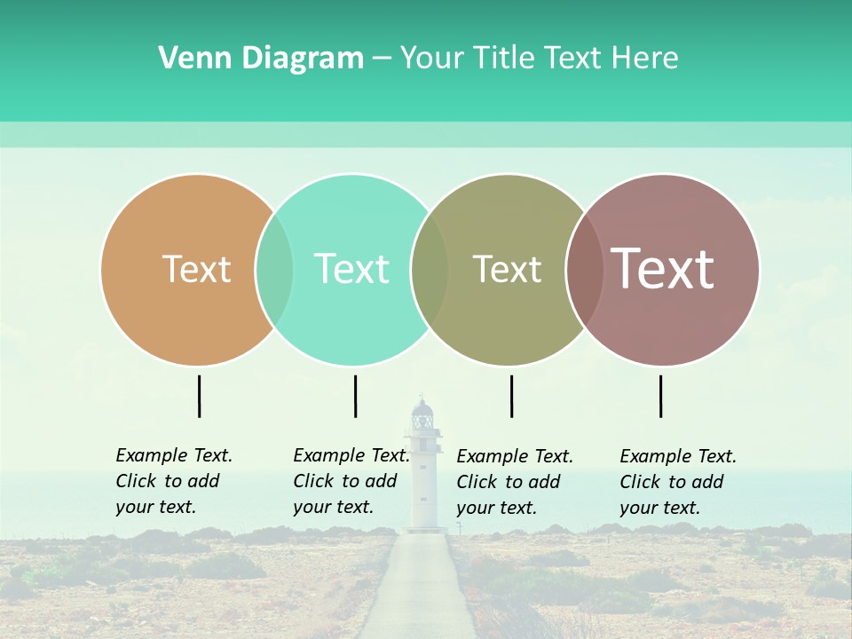 Ocean Islands Path PowerPoint Template