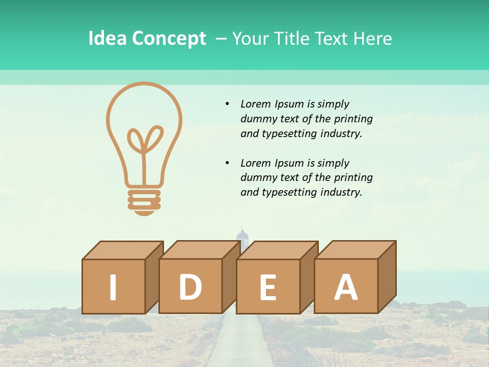 Ocean Islands Path PowerPoint Template