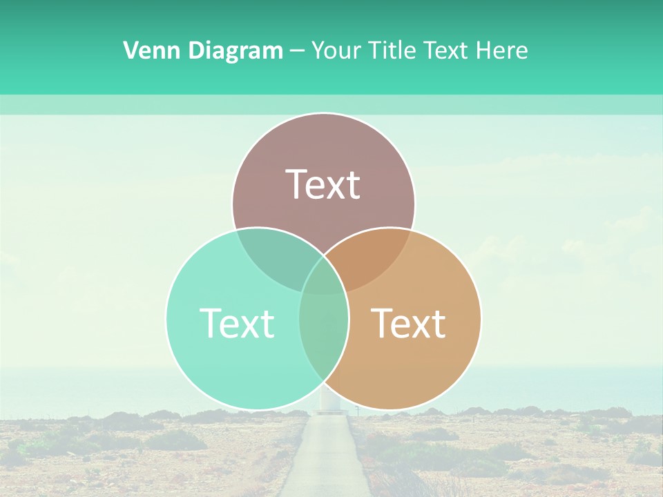 Ocean Islands Path PowerPoint Template