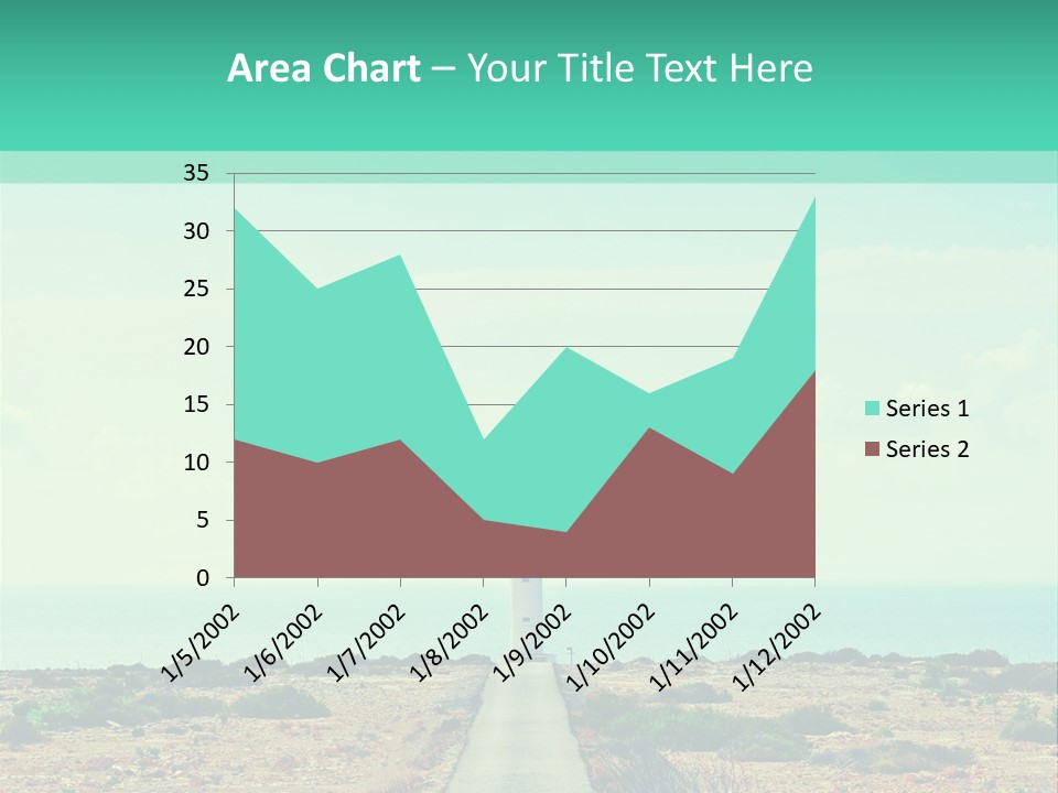 Ocean Islands Path PowerPoint Template