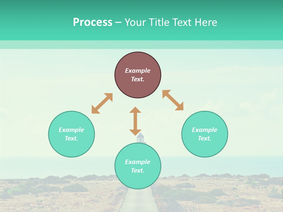 Ocean Islands Path PowerPoint Template