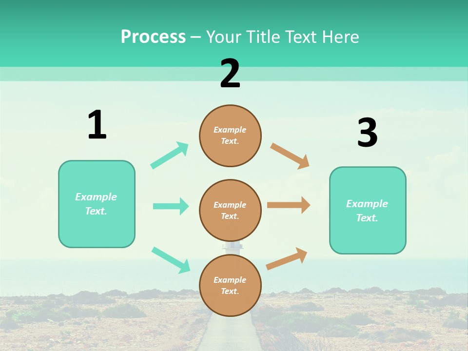 Ocean Islands Path PowerPoint Template